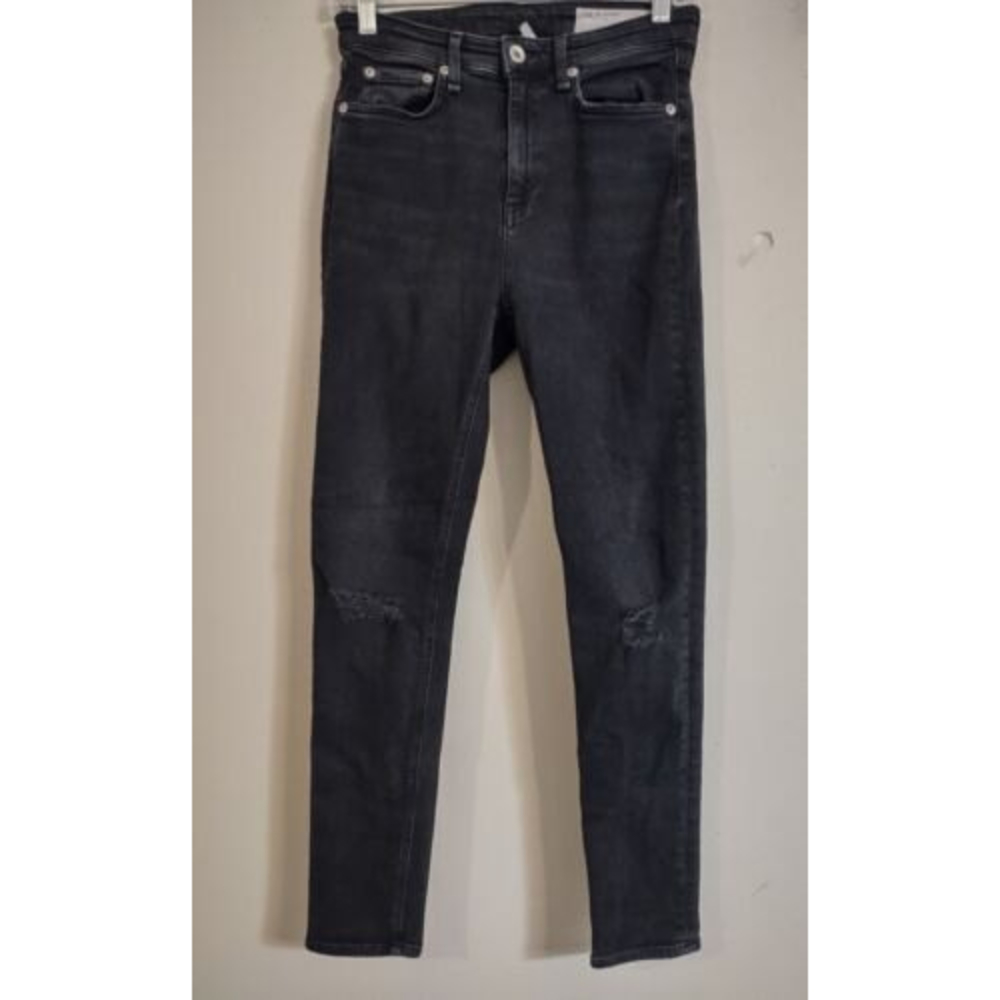 Rag And Bone Nina High Rise Skinny Jeans Womens Size 26 Black